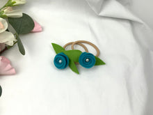 Load image into Gallery viewer, Rose Hair Band - Blue, Blonde Elastic