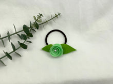 Load image into Gallery viewer, Rose Hair Band - Green, Brown Elastic