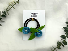 Load image into Gallery viewer, Rose Hair Band - Pastel Blue, Brown Elastic