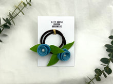 Load image into Gallery viewer, Rose Hair Band - Pastel Blue, Brown Elastic