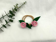 Load image into Gallery viewer, Rose Hair Band - Pastel Pink, Blonde Elastic