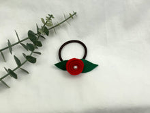 Load image into Gallery viewer, Rose Hair Band - Red, Brown Elastic